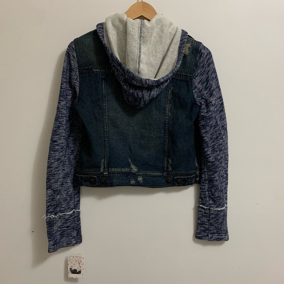free people Knit Hooded Denim Jacket - Picture 5 of 5